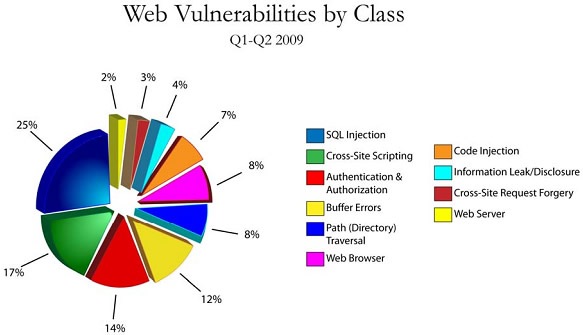 web security vulnerabilities by type 2009