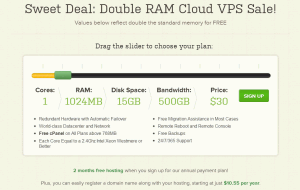 A Small Orange Double RAM Cloud VPS Sale